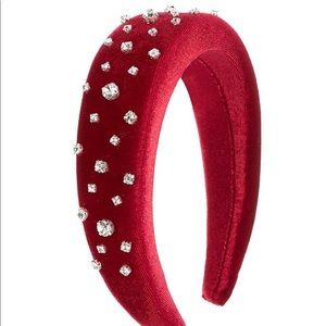 Anna & Ava padded velvet headband faceted crystals
